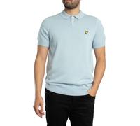 Cotton Short Sleeve Knitted Polo Shirt Opal Blue M