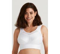 Miss Mary of Sweden Cotton Simplex Womens Non-Wired Low Impact Sports Bra 44E White
