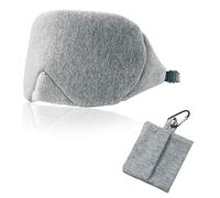 Cotton Sleep Eye Mask - Updated Design Light Blocking Sleep Mask, Soft and Comfortable Night Eye Mask for Men Women, with Adjustable Strap, Eye Blinder for Travel/Sleeping/Shift Work (Grey)