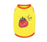 Cotton Sleeveless Dog Shirt Cute Stylish Tomato Pattern Design Pet Clothing for Small Medium Dogs Spring Summer Home Outdoor Wear (Tomato XXL)