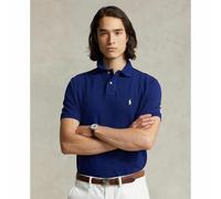 Cotton Slim Fit Polo Shirt with Short Sleeves royal blue