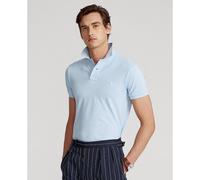 Cotton Slim Fit Polo Shirt with Short Sleeves sky blue