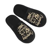 Cotton Slipper Camping Is My Retirement Plan Warm Women's Slippers Comfortable Breathable Ladies Slippers Family Bedroom L