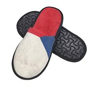 Cotton Slippers Czech Republic Flag Anti-Skid Sliders Fluffy Shoes For Trip Bedroom Winter M