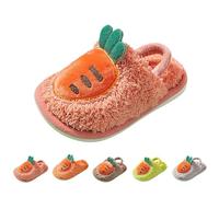 Cotton Slippers for Kids Cute Cartoon Plush Non-Slip Sole Home Shoes Children's Fall Winter Warm Soft Cozy Memory Foam Home Slippers for Girls Age 18 Months - 5 Years Pink