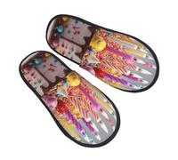 Cotton Slippers Happy Birthday Beautiful Anti-Skid Shoes Faux Fur Slippers For Big Kid Adult Winter L