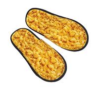 Cotton Slippers Macaroni And Cheese Warm Slippers Anti-Skid Sliders For Big Kid Christmas Adult L