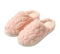 Cotton Slippers Men and Women Home Indoor Warm Thick Bottom Wear Sense Of Stepping On The With A Couple Of Monthly Shoes Women Slippers Size 6 (Pink, 36)