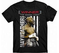 Cotton Solid Color Shirt Mayweather Floyd Winner The Money Fight T-Shirt Black S