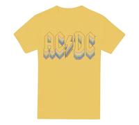 Cotton Soul ACDC ACDC Rainbow Logo Unisex T Shirt, Banana-Large