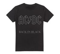 Cotton Soul ACDC Back in, Black, Unisex T Shirt, Black, X-Large