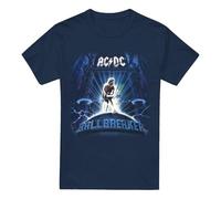 Cotton Soul ACDC Ballbreaker Unisex T Shirt, Navy, Large