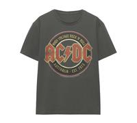 Cotton Soul ACDC Est. '73 Ladies T Shirt, Charcoal-Medium