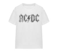 Cotton Soul ACDC Paisley Logo Ladies T Shirt, White, X-Large