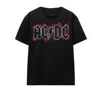 Cotton Soul ACDC Roses Logo Ladies T Shirt, Black