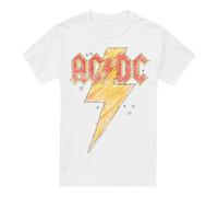 Cotton Soul ACDC Sketch Bolt Unisex T Shirt, White, Small