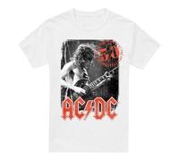 Cotton Soul ACDC Stamp Poster Unisex T Shirt, White, Small