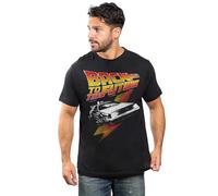 Cotton Soul Back to The Future Retro Mens T Shirt, Black, XX-Large