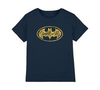 Cotton Soul Batman Scratch Logo Boys T Shirt, Navy