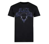 Cotton Soul Black Panther Marvel - Black Panther Logo Shield - Mens T-Shirt - Black - 5XL