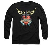 Cotton Soul Bon Jovi Daggered Unisex Long Sleeve T Shirt, Black, Large