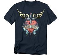 Cotton Soul Bon Jovi Daggered Unisex T Shirt, Navy