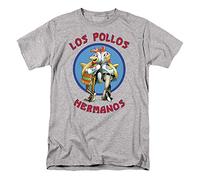 Cotton Soul Breaking Bad Los Pollos Emblem Mens T Shirt, Grey Heather, MED