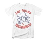 Cotton Soul Breaking Bad Los Pollos Hermanos Mens T Shirt, White, MED
