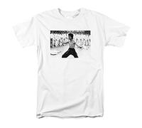 Cotton Soul Bruce Lee Battle Mens T Shirt, White, MED
