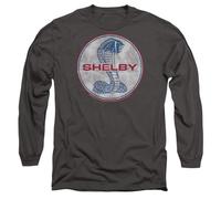 Cotton Soul Carroll Shelby Full Color Cobra Unisex Long Sleeve T Shirt, Charcoal, Small