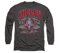 Cotton Soul Carroll Shelby Hotrod Arched Unisex Long Sleeve T Shirt, Charcoal, X-Large