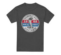 Cotton Soul Carroll Shelby Vintage Circle Unisex T Shirt, Charcoal, Large