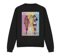 Cotton Soul Clueless/Whatevever Crew Sweatshirt, Black, Large