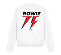 Cotton Soul David Bowie/Bowie 75 Logo Crew Sweatshirt, White, Medium