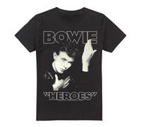 Cotton Soul David Bowie Heroes Cover Unisex T Shirt, Black