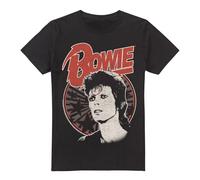 Cotton Soul David Bowie Space Oddity Unisex T Shirt, Black, Medium