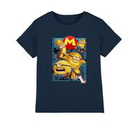 Cotton Soul Despicable Me 4 Mega Minions Grid Kids T Shirt, Navy, 12-13 Years