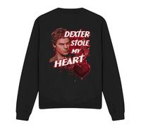 Cotton Soul Dexter/Bloody Heart - Crew Sweatshirt, Black, X-Large