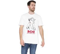 Cotton Soul Disney 101 Dalmatians Mens T Shirt, White, MED