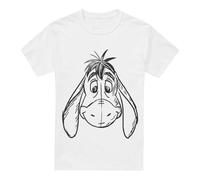 Cotton Soul Disney Eeyore Sketchy Face Unisex T Shirt, White, Medium