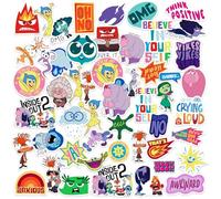 Cotton Soul Disney Inside Out 2 Believe in Yourself 50 ct Vinyl Large Deluxe Stickers Variety Pack - Laptop, Water Bottle, Scrapbooking, Tablet, Skateboards, Indoor/Outdoor