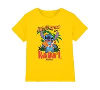 Cotton Soul Disney Lilo&Stitch Kauai Postcard Kids T Shirt, Yellow, 7-8 Years