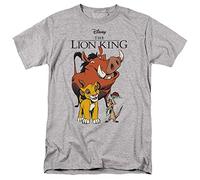 Cotton Soul Disney Lion King Simba Pumbaa Mens T Shirt, Grey Heather, XLG