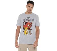 Cotton Soul Disney Lion King Simba Pumbaa Unisex T Shirt, Grey Heather