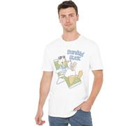 Cotton Soul Disney Mickey & Friends Donald Duck Chilling Unisex T Shirt, White, XXX-Large