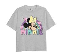 Cotton Soul Disney Mickey & Minnie Minnie Rainbow Head Girls T Shirt, Grey Heather, 5-6 Years
