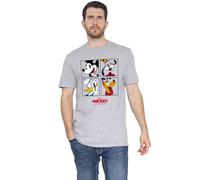Cotton Soul Disney Mickey Mouse and Friends Four Box Mens T Shirt, Athletic Heather, XLG