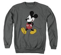 Cotton Soul Disney Mickey Mouse Classic Walk Crew Sweatshirt, Charcoal, XX-Large
