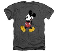 Cotton Soul Disney Mickey Mouse Classic Walk Mens T Shirt, Charcoal Heather, MED