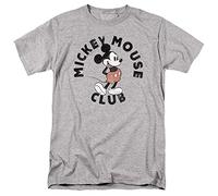 Cotton Soul Disney Mickey Mouse Club Mens T Shirt, Grey Heather, LRG